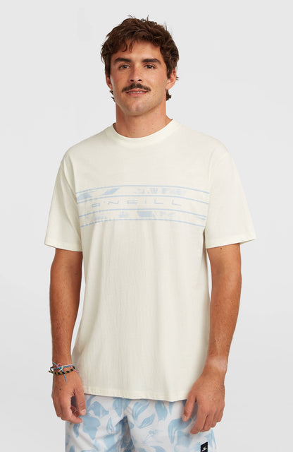 O’Neill Flower Stripe T-Shirt Men - Snow White