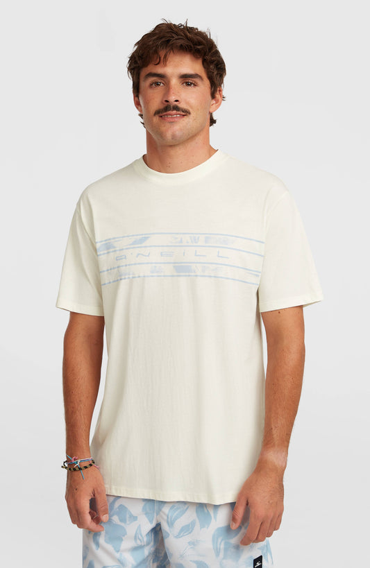 O’Neill Flower Stripe T-Shirt Men - Snow White