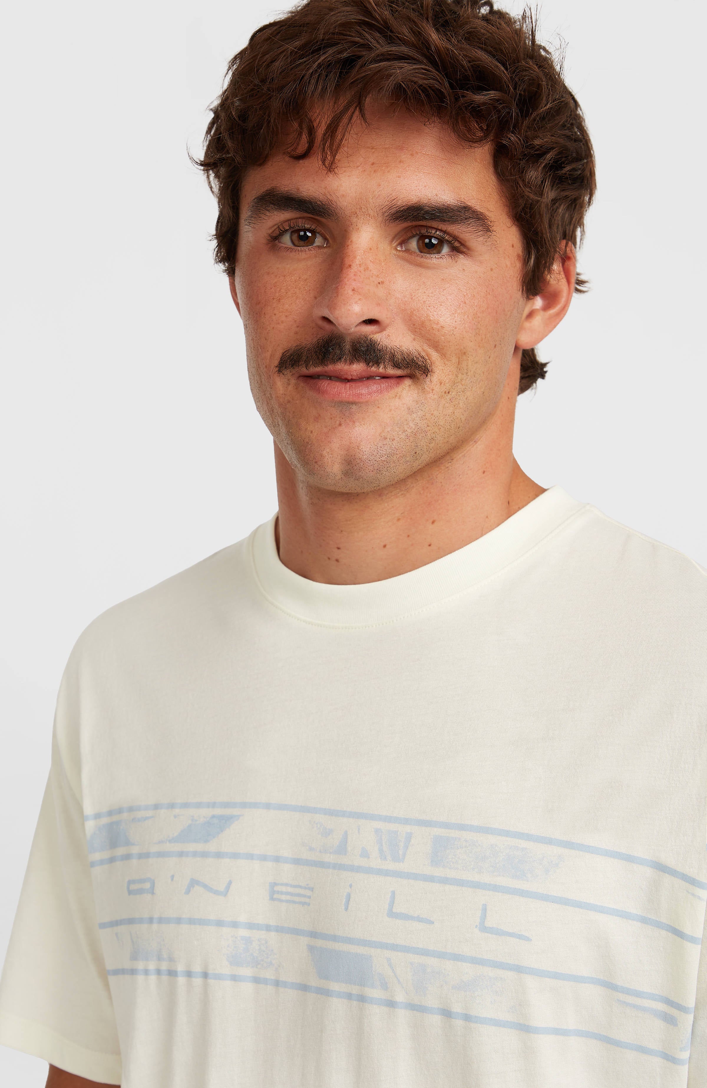 O’Neill Flower Stripe T-Shirt Men - Snow White