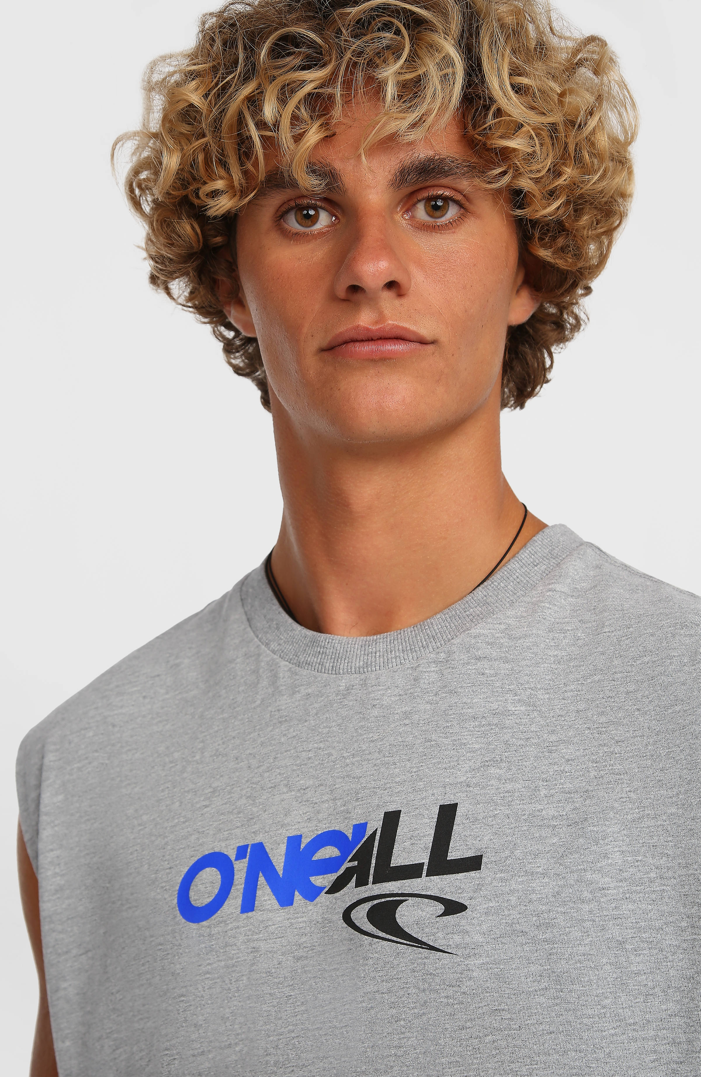Essentials 90s Graphic Tank Top Men - Silver Melee