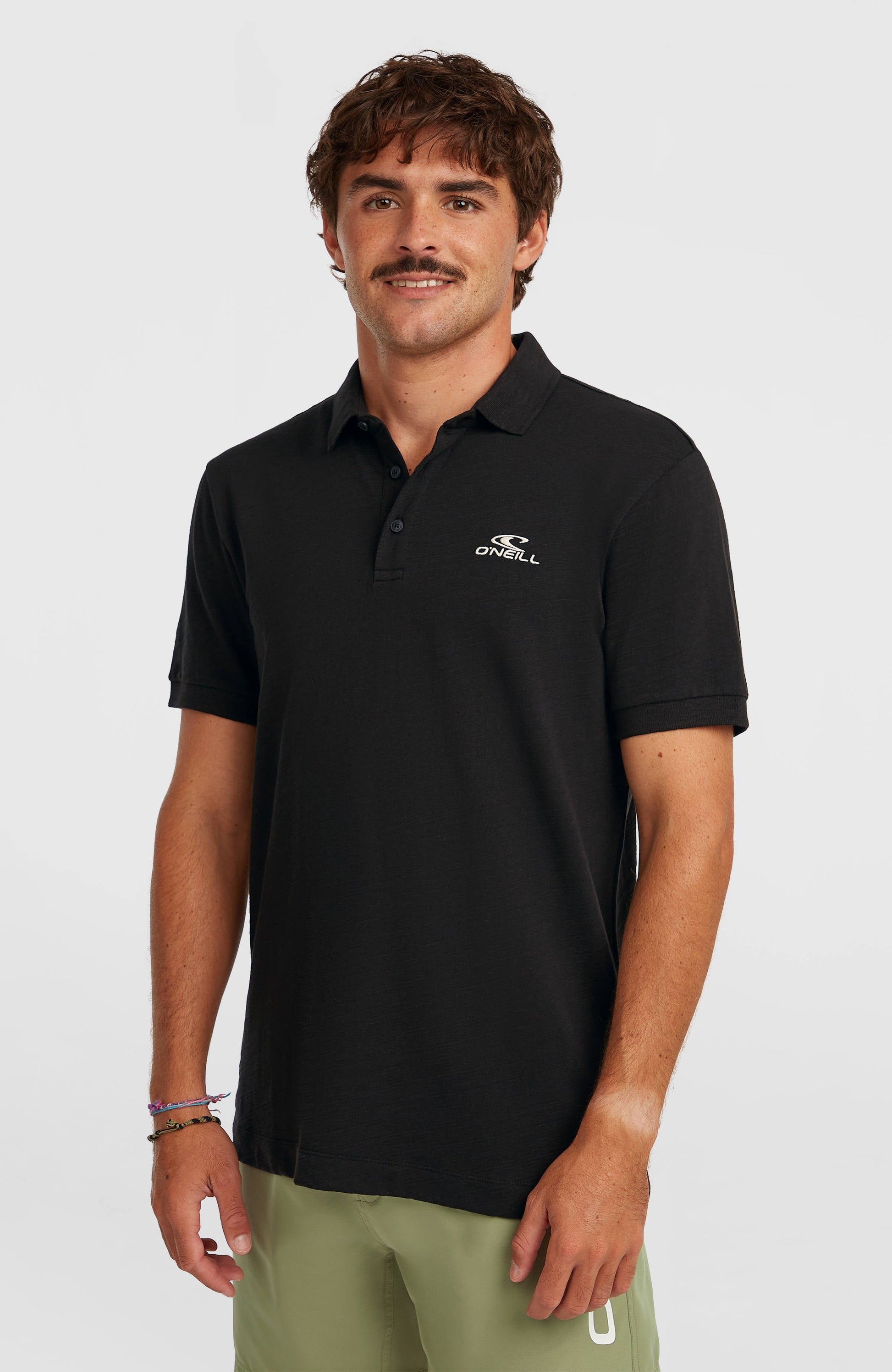 Slub Polo Men - Black Out