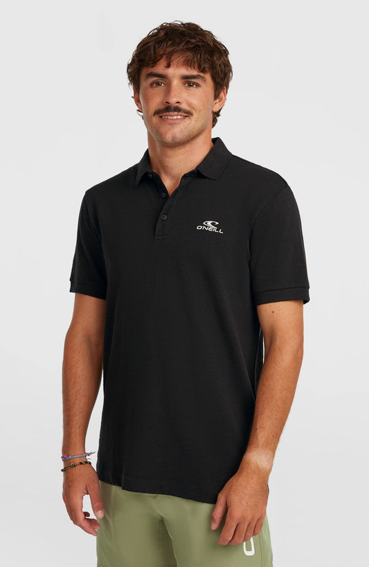Slub Polo Men - Black Out