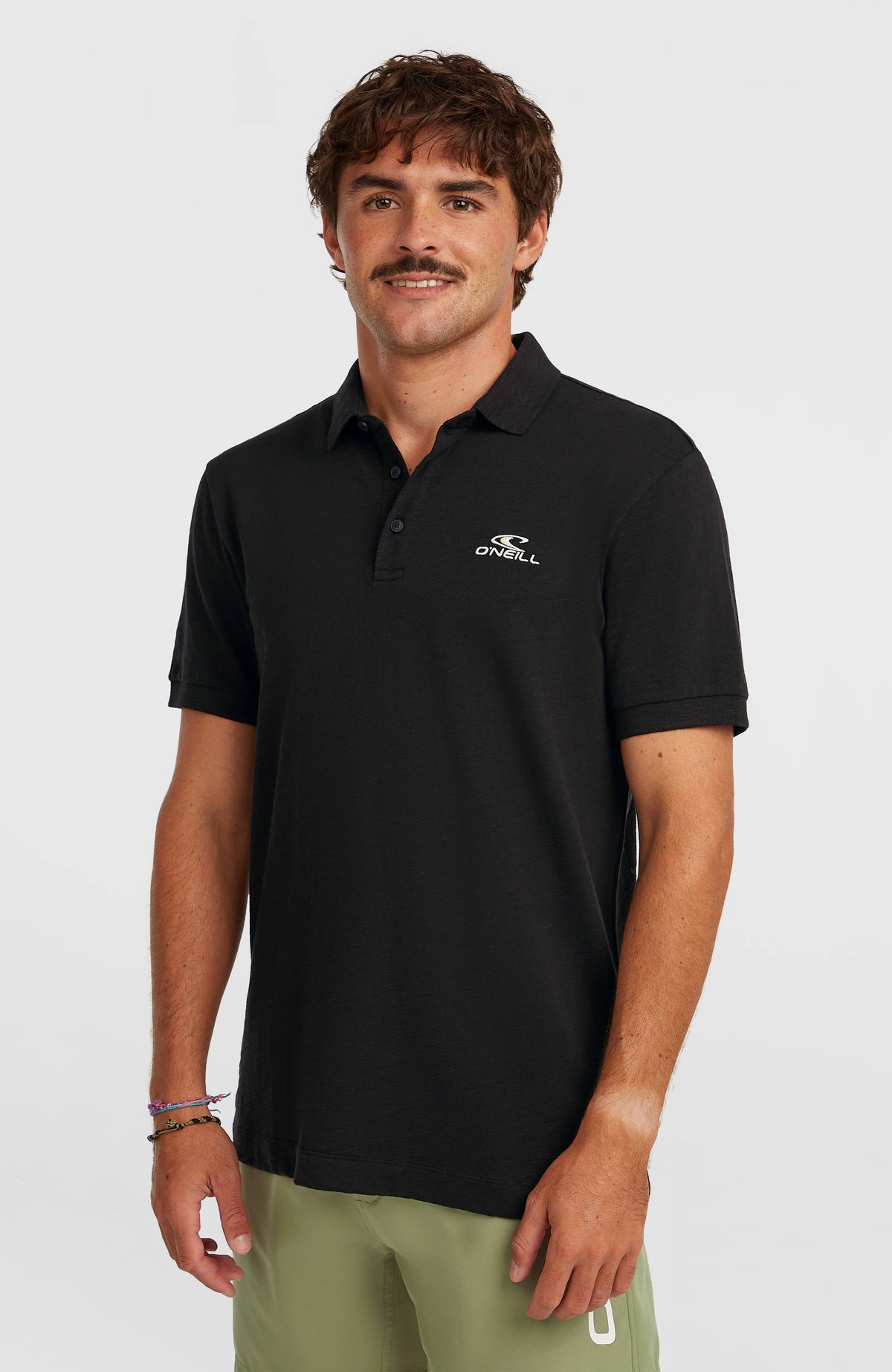 Slub Polo Men - Black Out