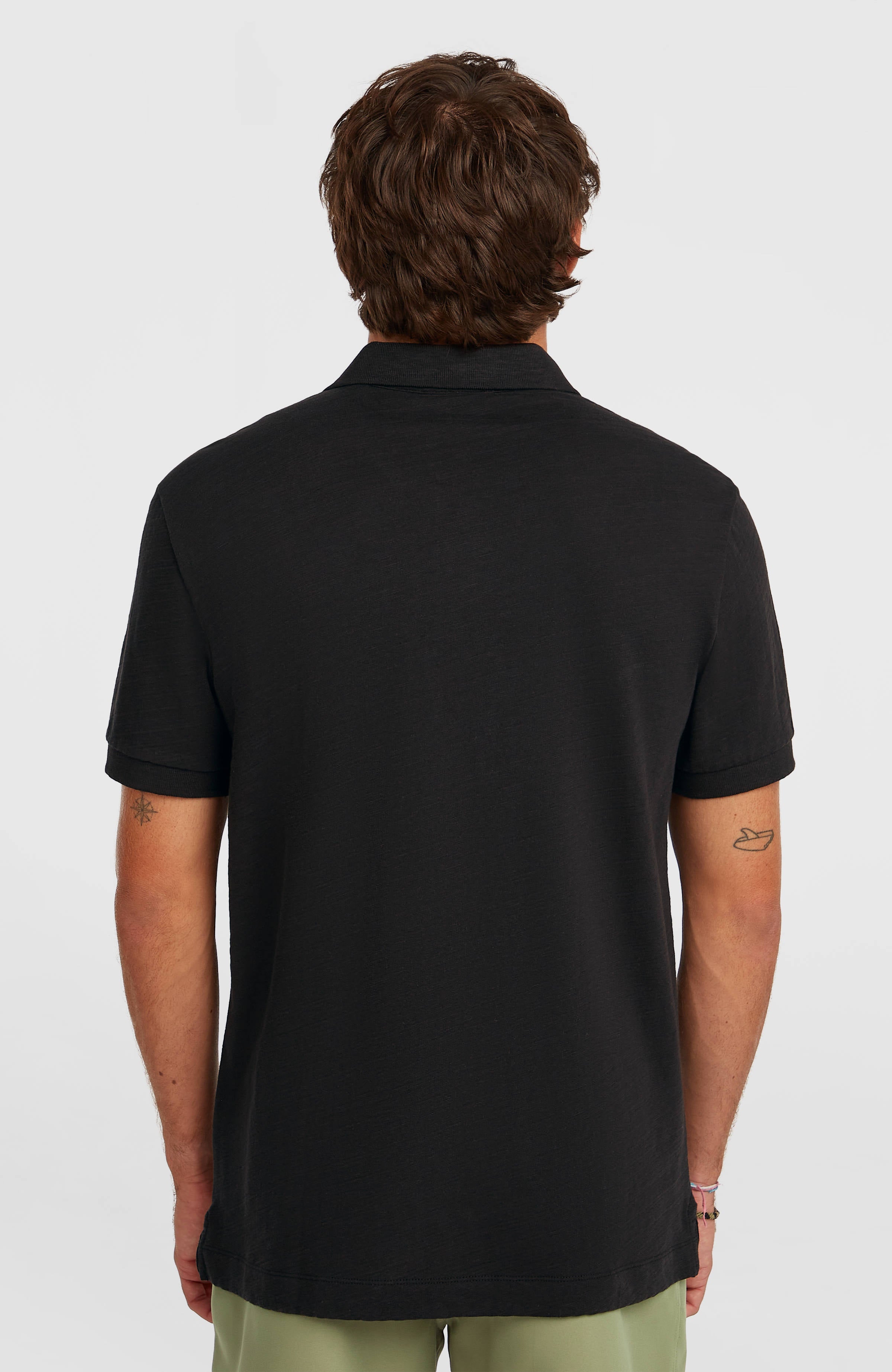 Slub Polo Men - Black Out