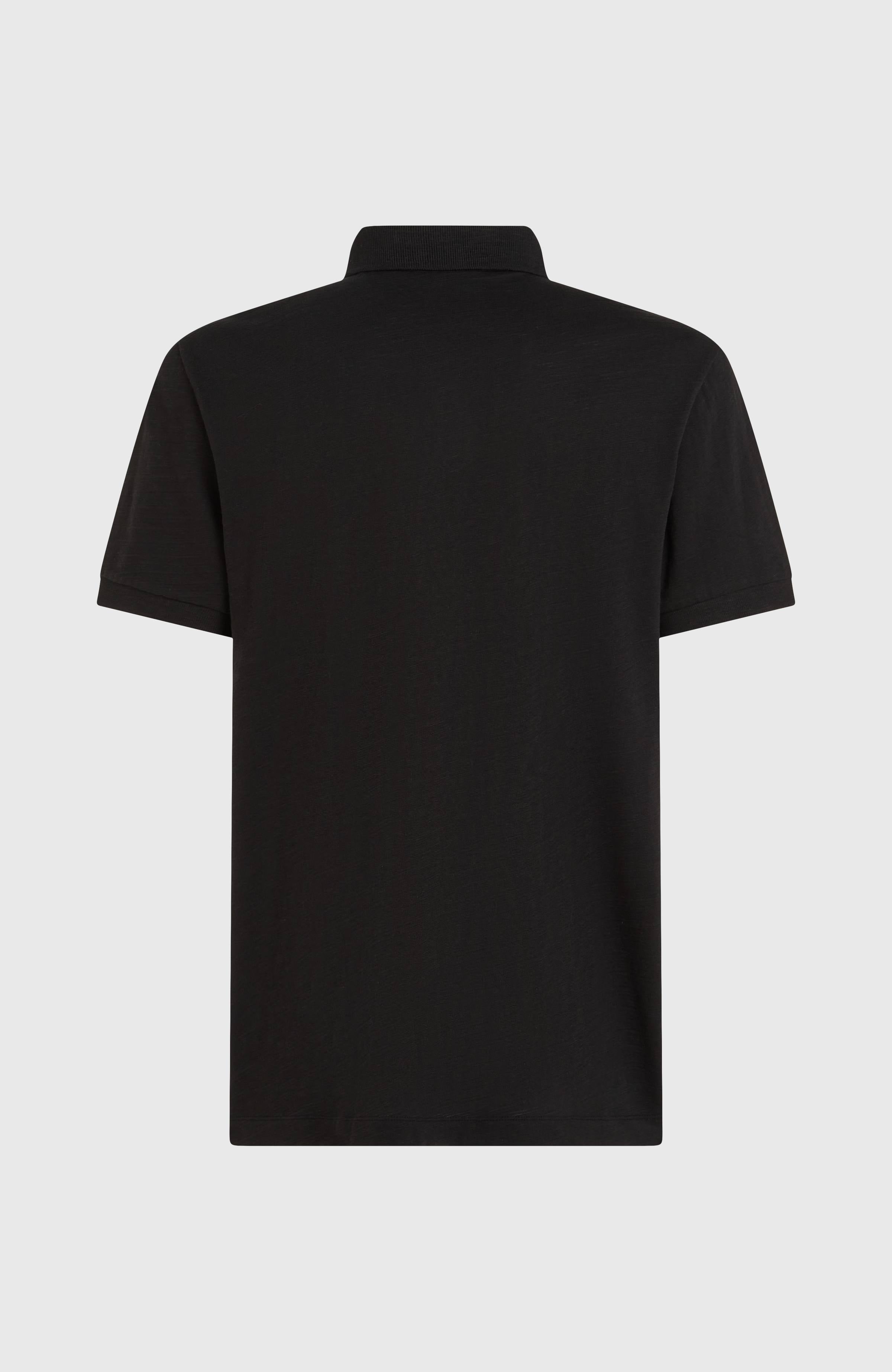 Slub Polo Men - Black Out