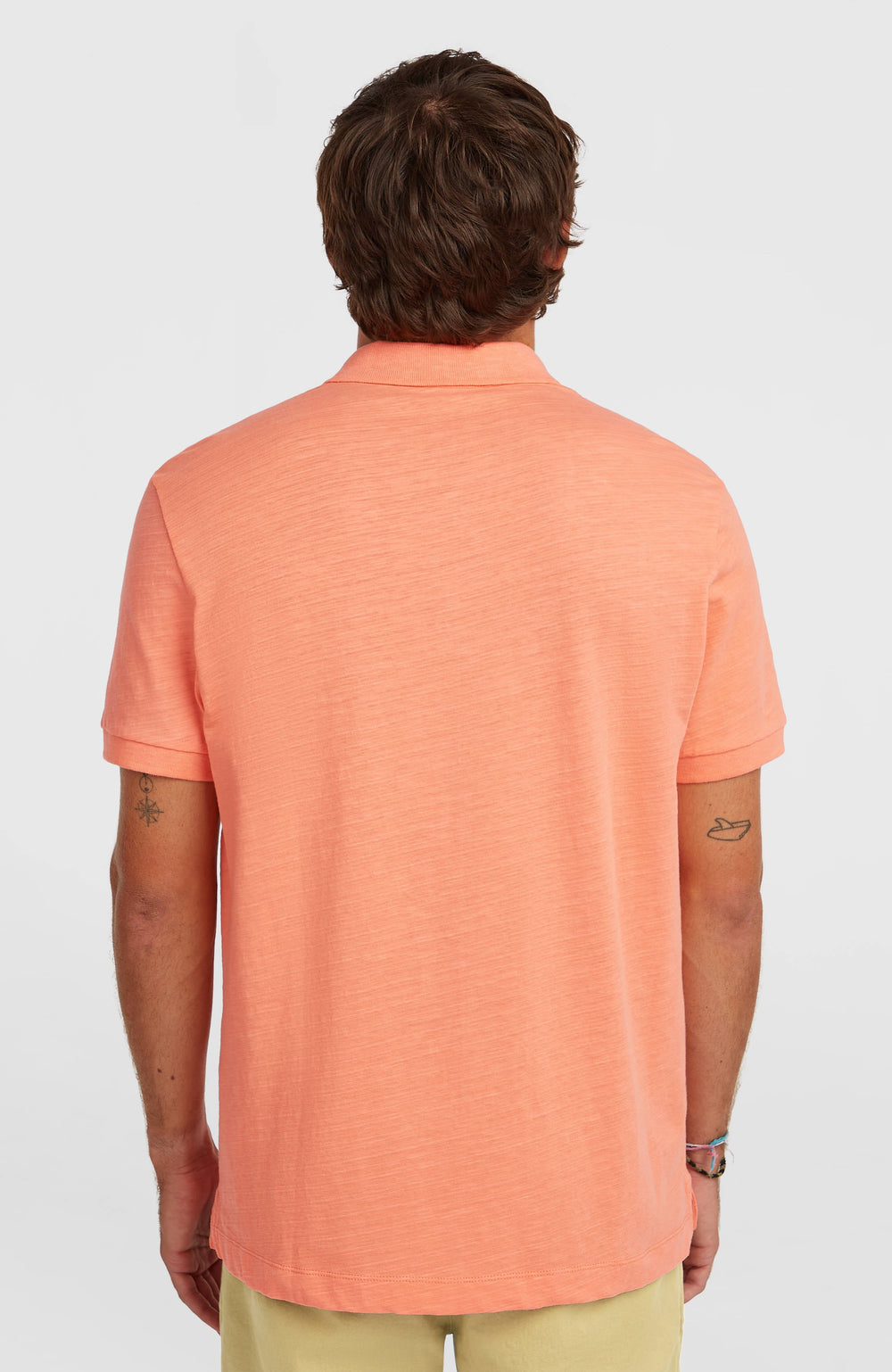 Slub Polo Men - Funky Peach