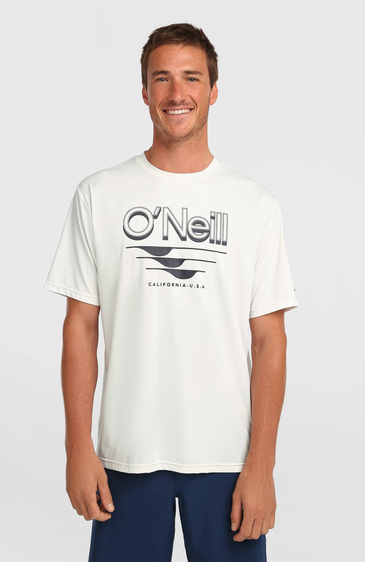 O'Neill Hybrid UPF 50+ Polygiene Graphic T-Shirt Men - Snow White