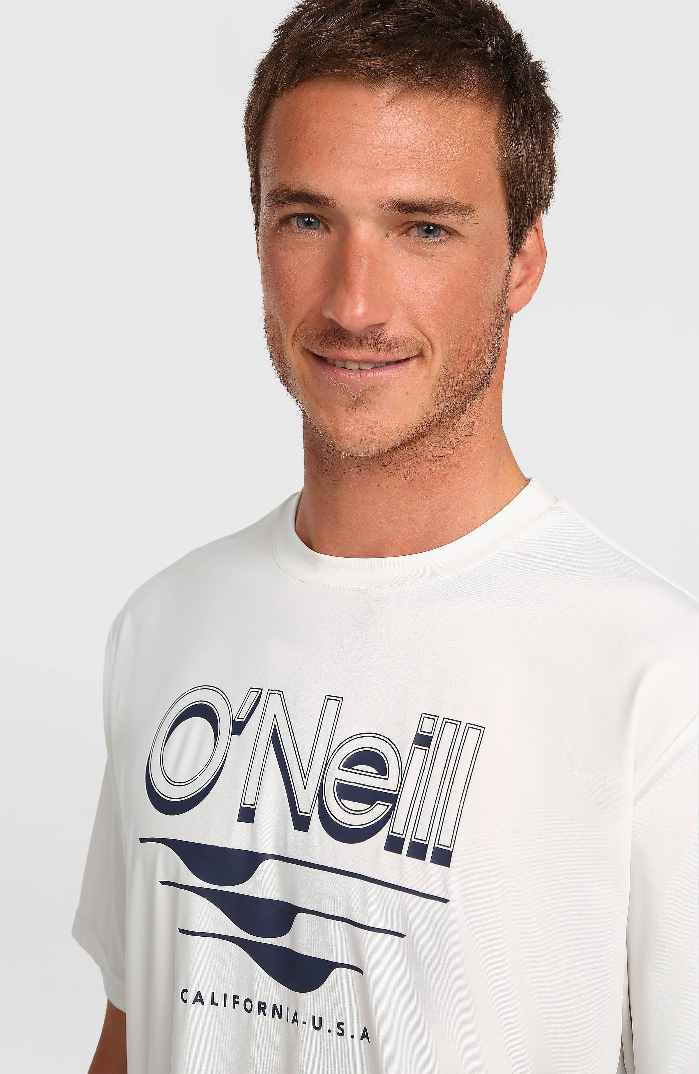 O'Neill Hybrid UPF 50+ Polygiene Graphic T-Shirt Men - Snow White