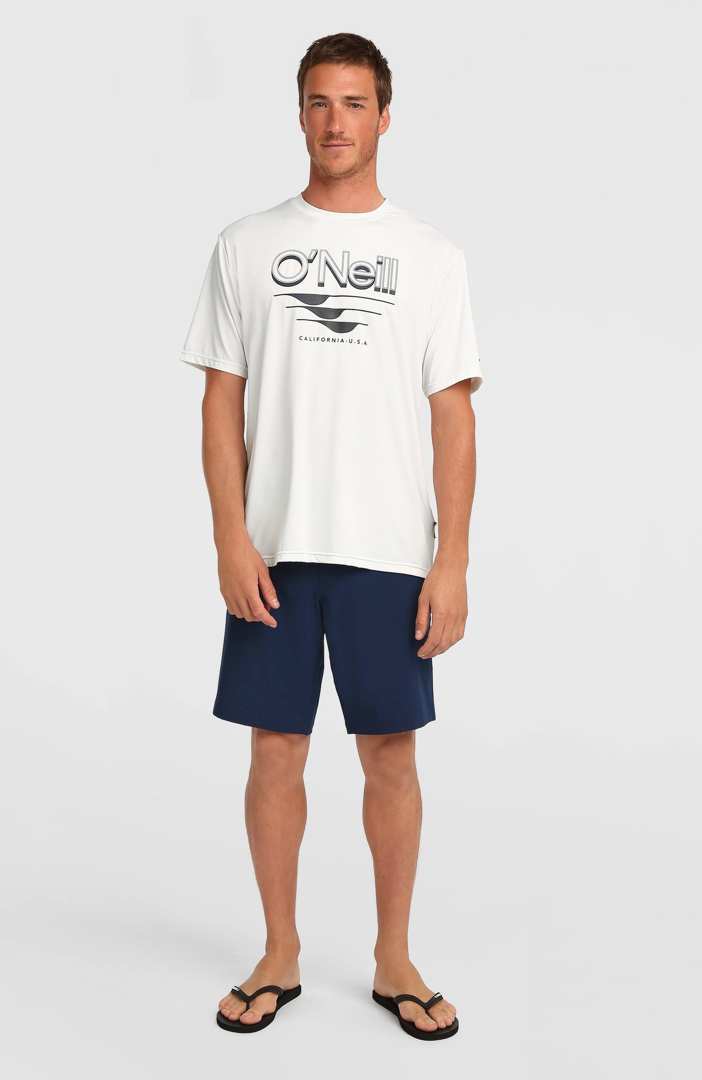 O'Neill Hybrid UPF 50+ Polygiene Graphic T-Shirt Men - Snow White