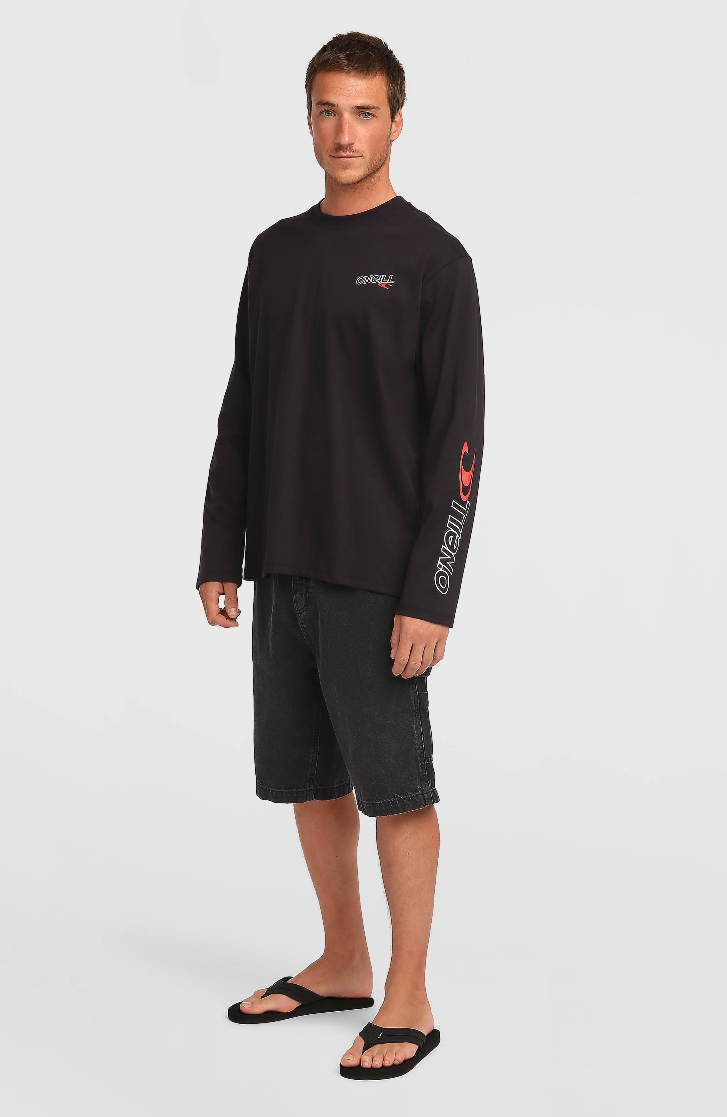 Essentials 90s Logo Long-Sleeve T-Shirt Men - Black Out