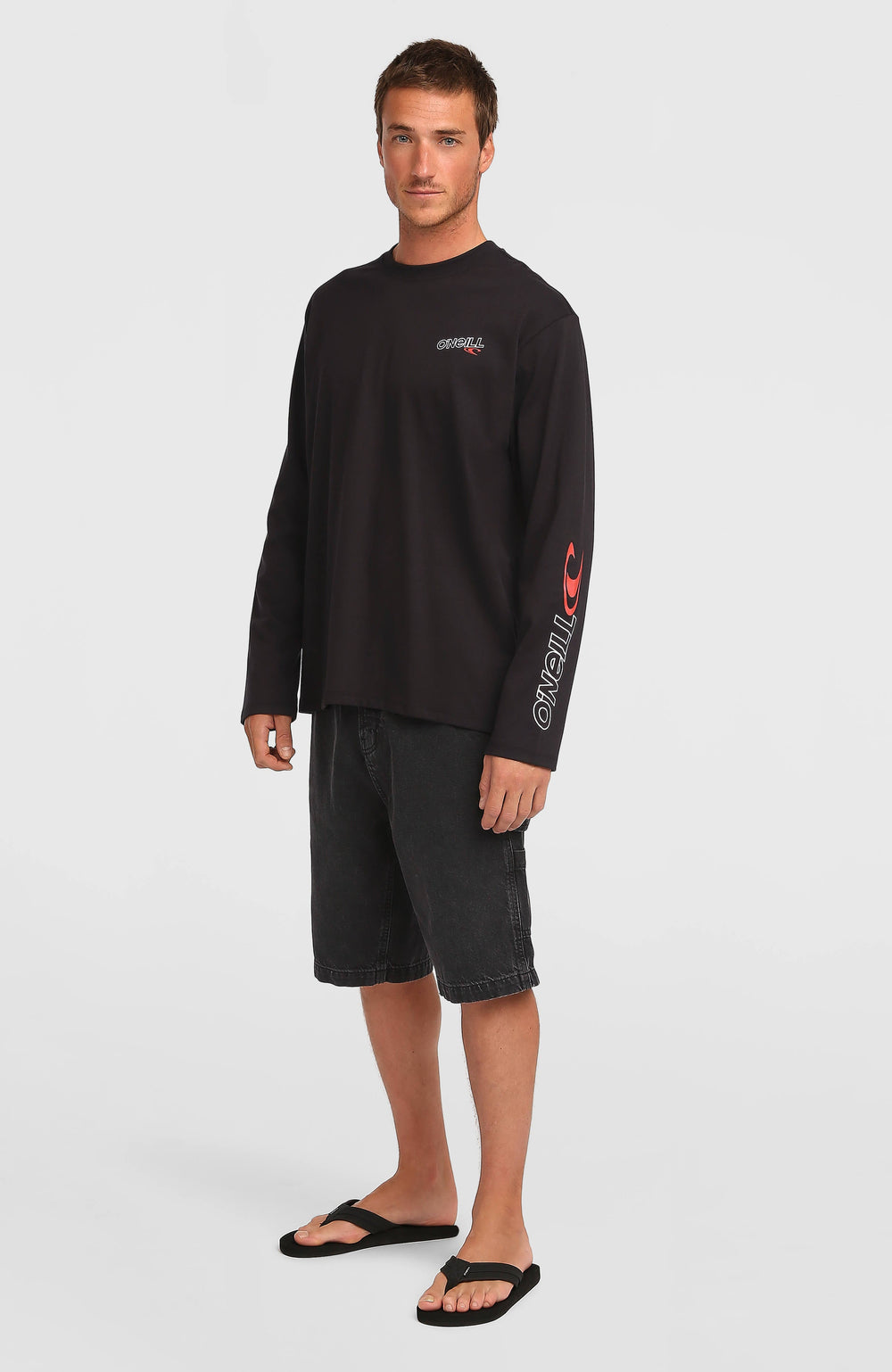 Essentials 90s Logo Long-Sleeve T-Shirt Men - Black Out