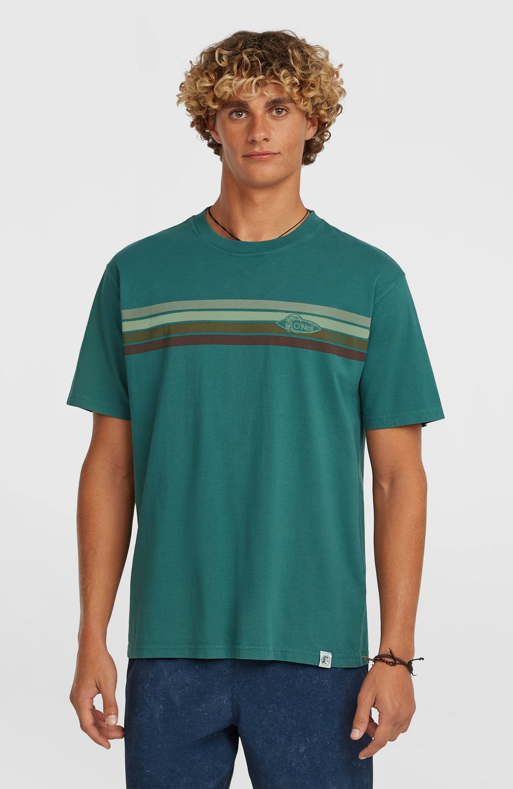 O'Riginals Front-Stripe T-Shirt Men - Botanical Heat