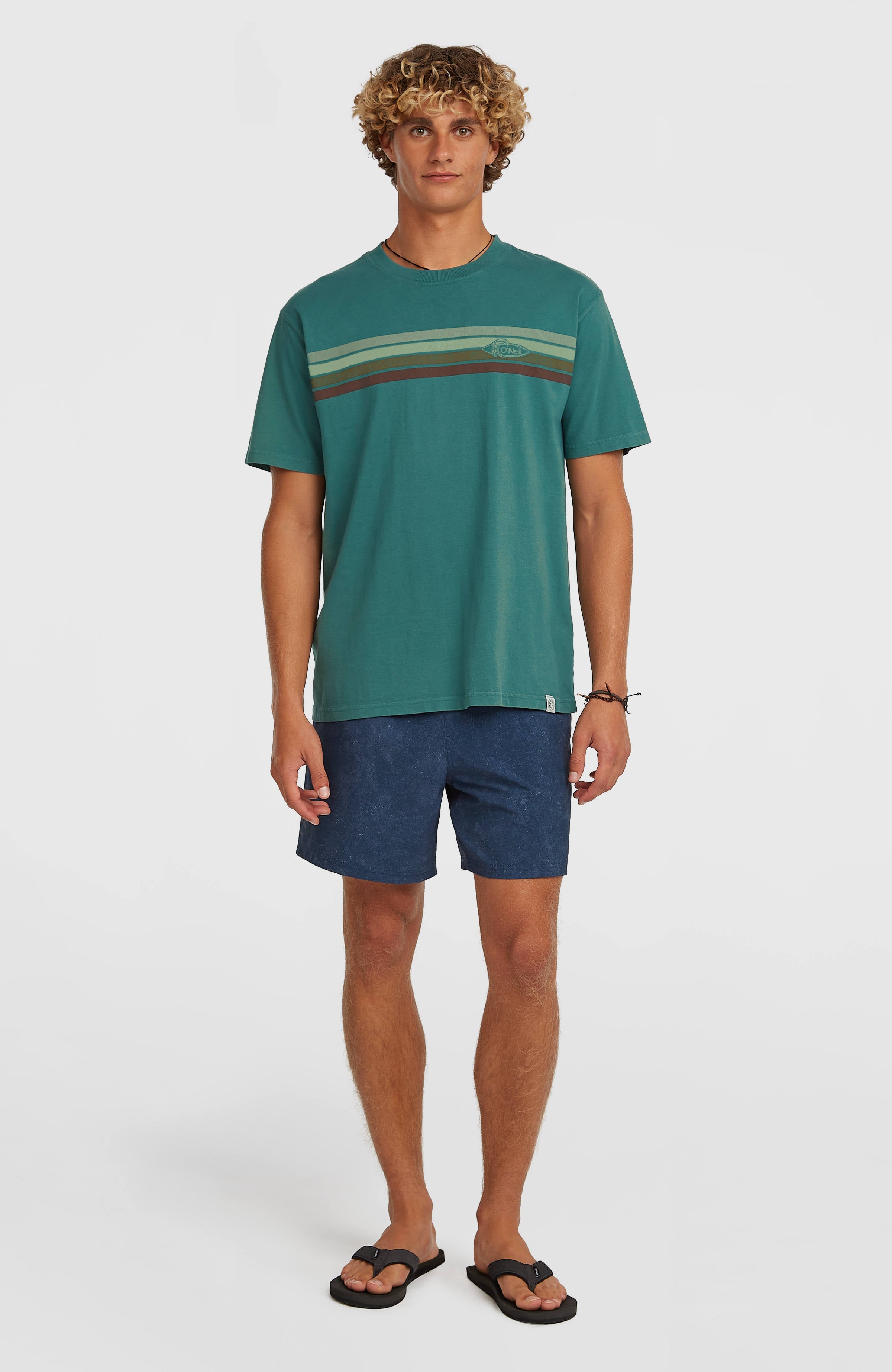 O'Riginals Front-Stripe T-Shirt Men - Botanical Heat