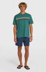O'Riginals Front-Stripe T-Shirt Men - Botanical Heat