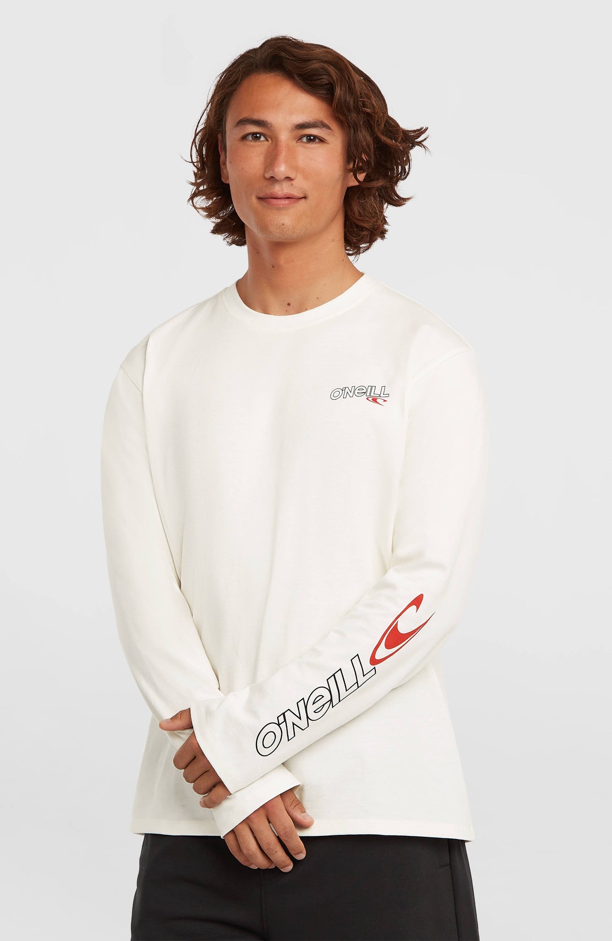 Essentials 90s Logo Long-Sleeve T-Shirt Men - Snow White
