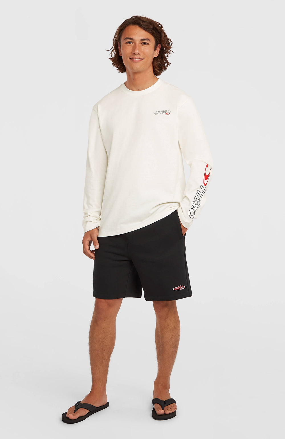 Essentials 90s Logo Long-Sleeve T-Shirt Men - Snow White