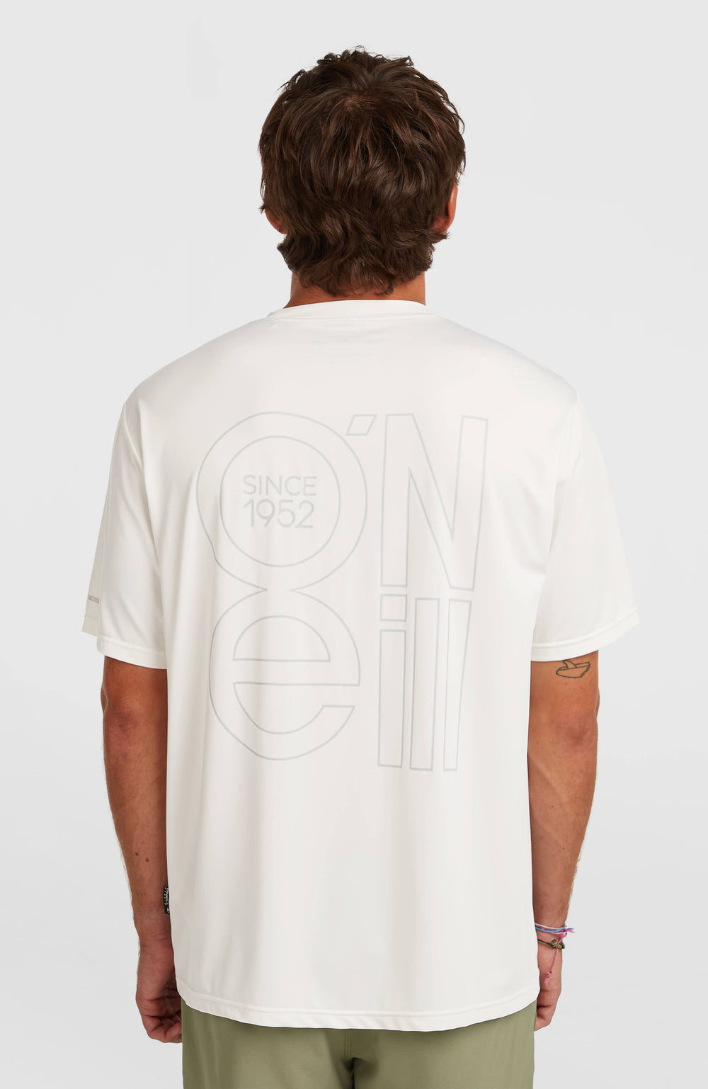 O'Neill Hybrid UPF 50+ Polygiene Back-Print T-Shirt Men - Snow White