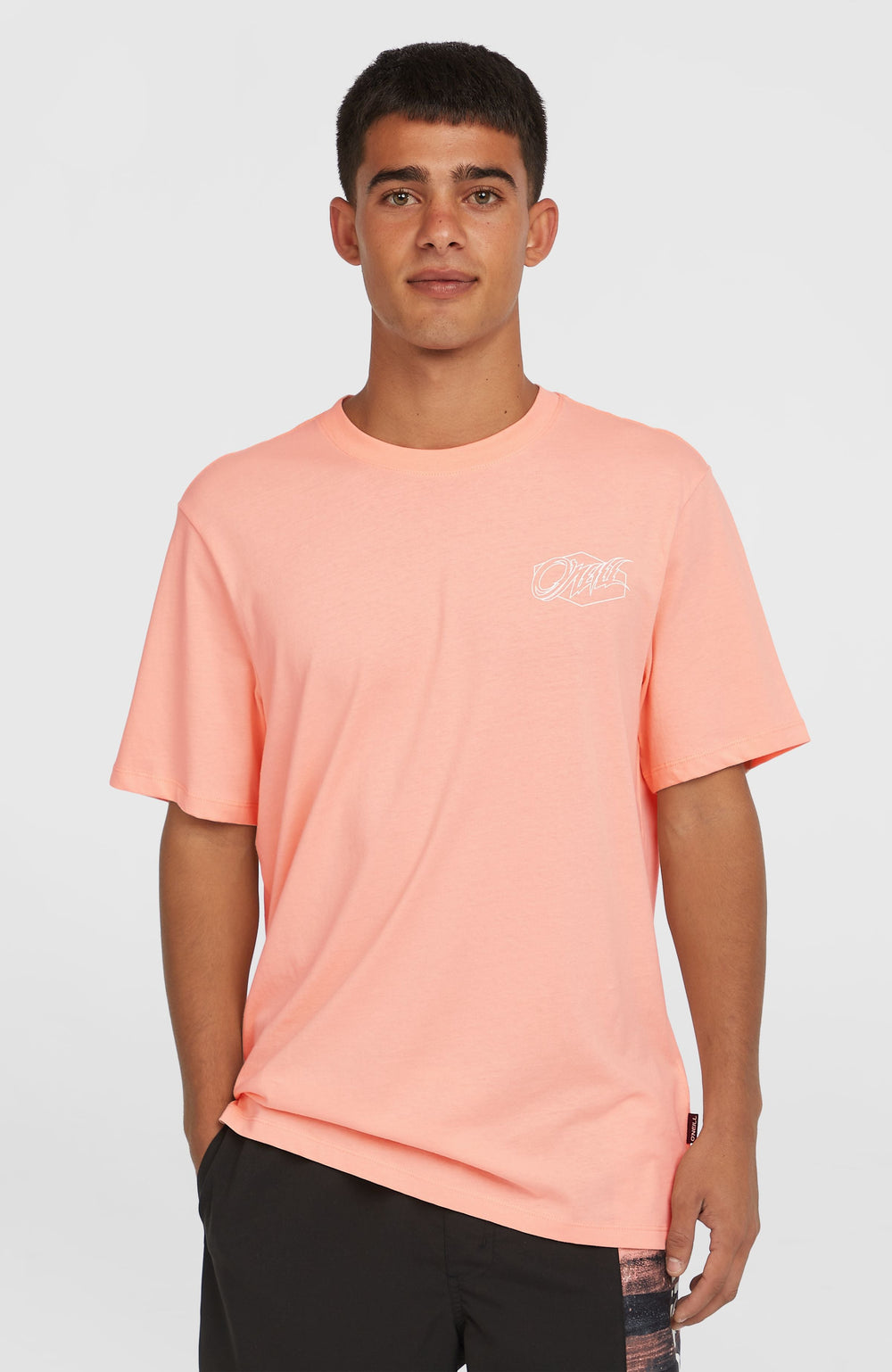 Box Logo T-Shirt Men - Coral Pop