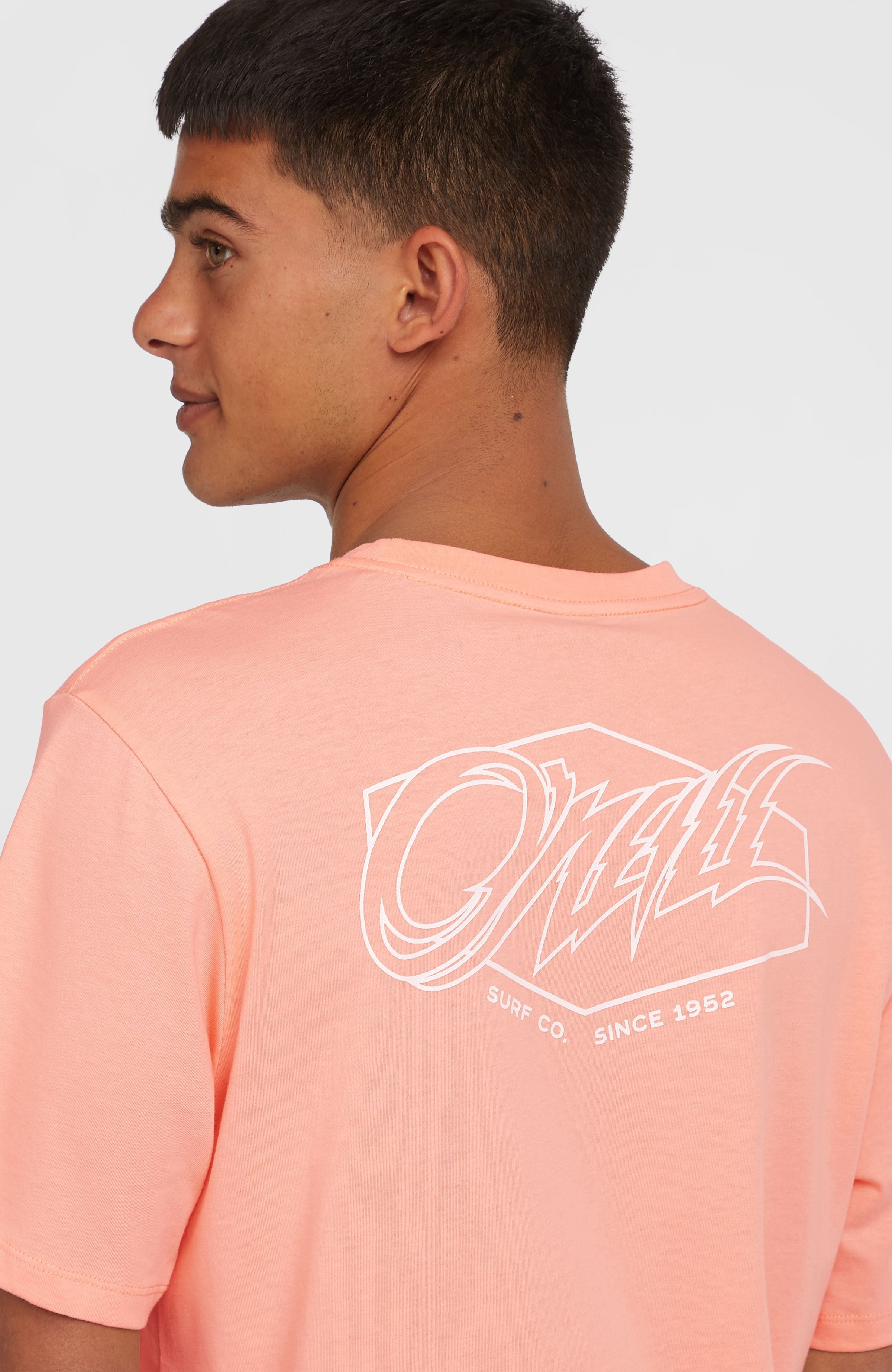 Box Logo T-Shirt Men - Coral Pop