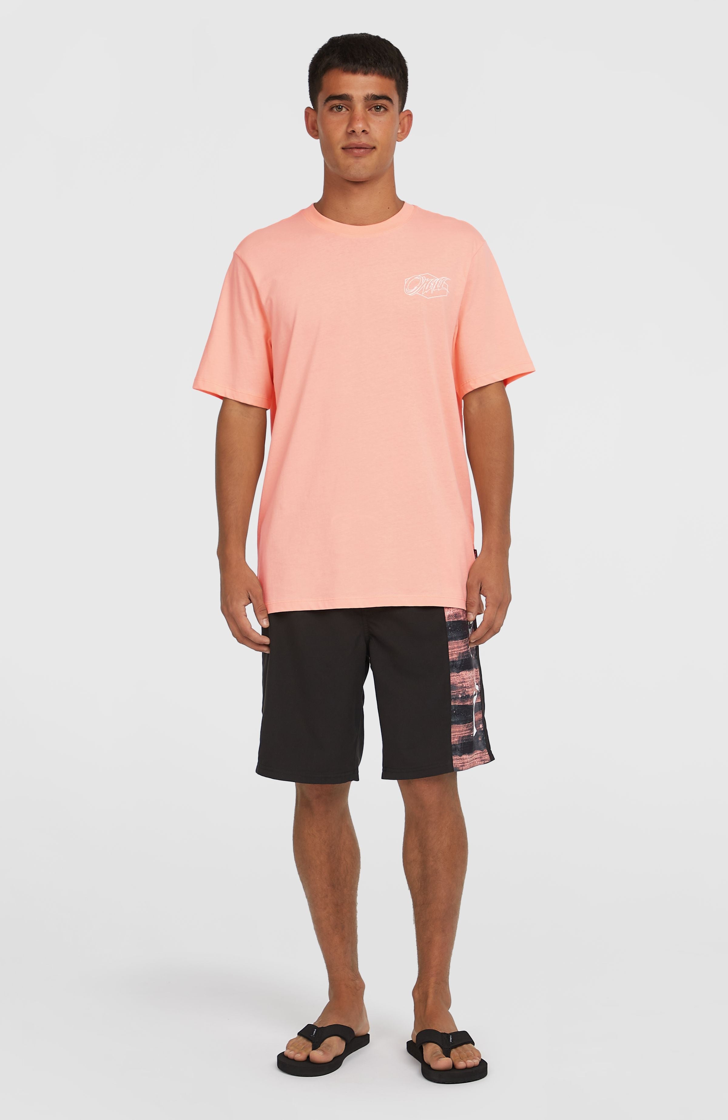 Box Logo T-Shirt Men - Coral Pop