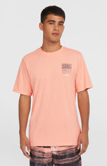 Retro Graphic T-Shirt Men - Coral Pop
