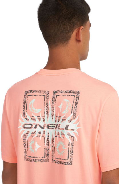 Retro Graphic T-Shirt Men - Coral Pop
