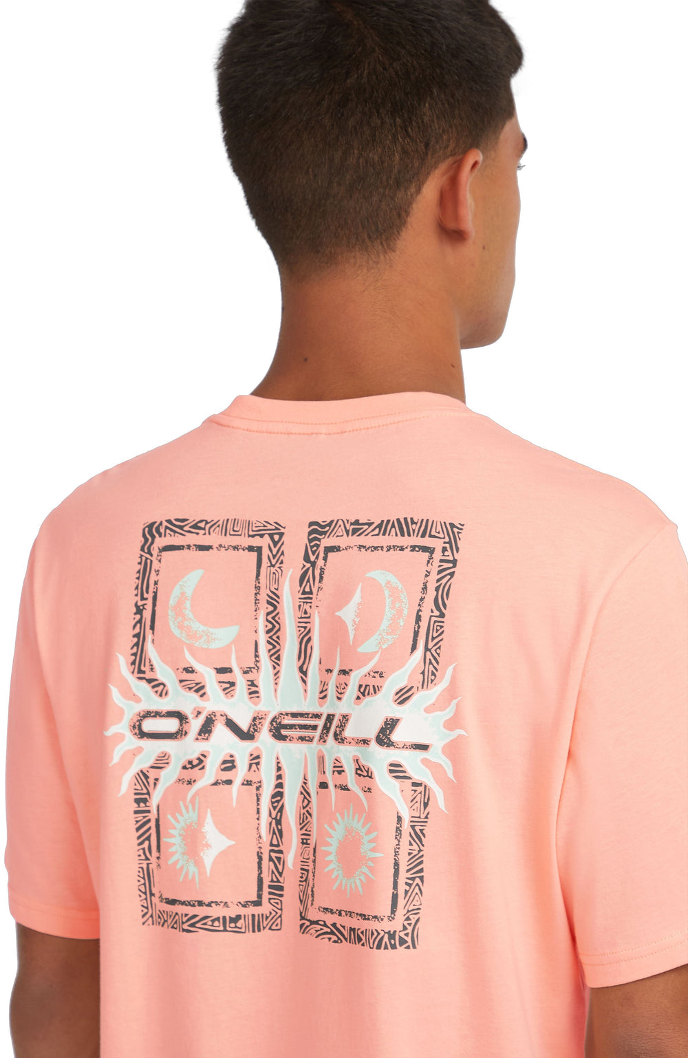 Retro Graphic T-Shirt Men - Coral Pop