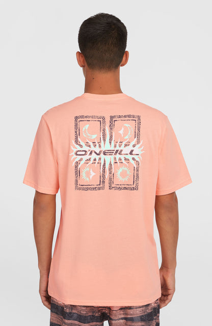 Retro Graphic T-Shirt Men - Coral Pop