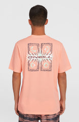 Retro Graphic T-Shirt Men - Coral Pop