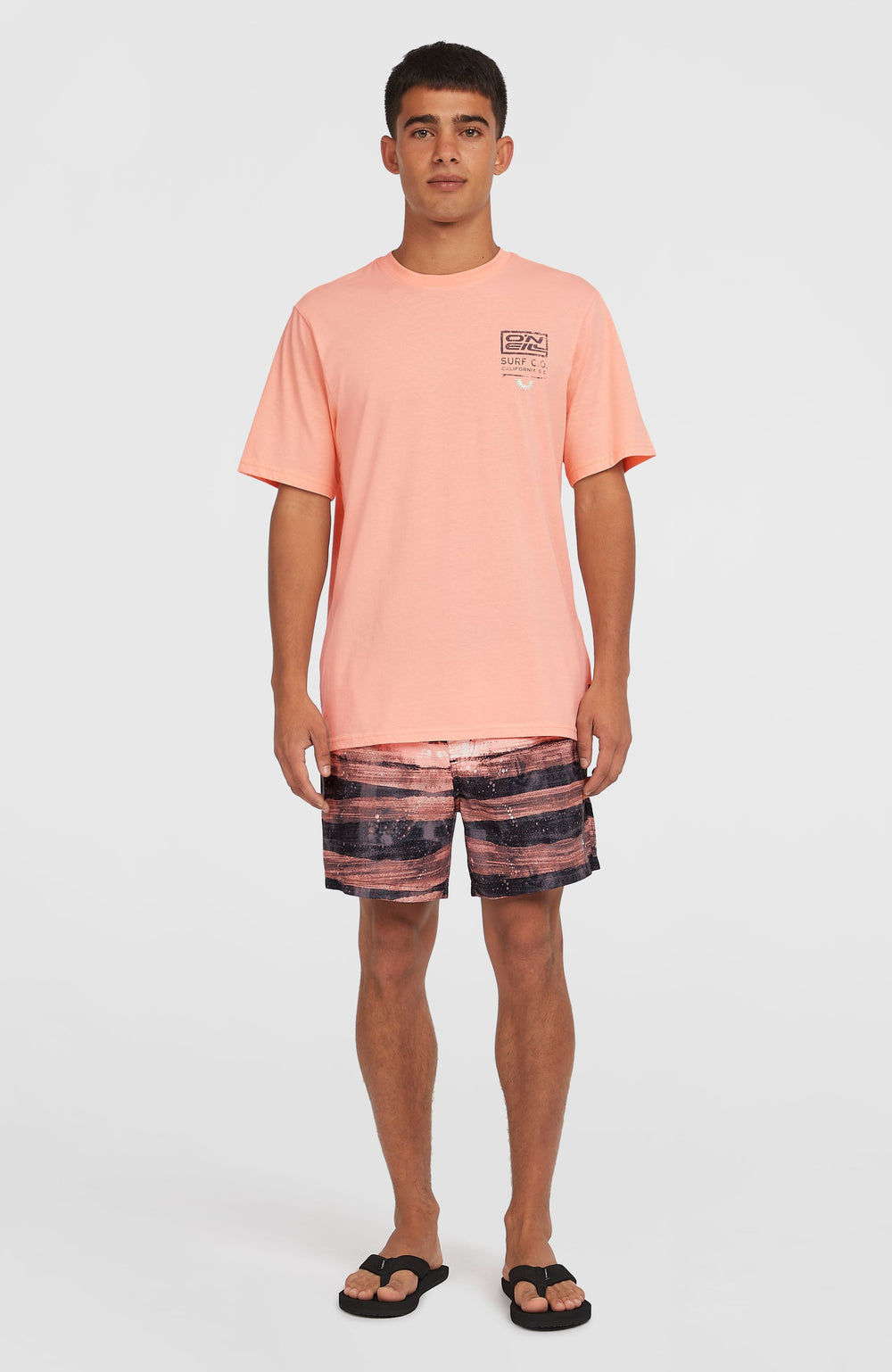 Retro Graphic T-Shirt Men - Coral Pop
