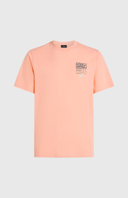 Retro Graphic T-Shirt Men - Coral Pop