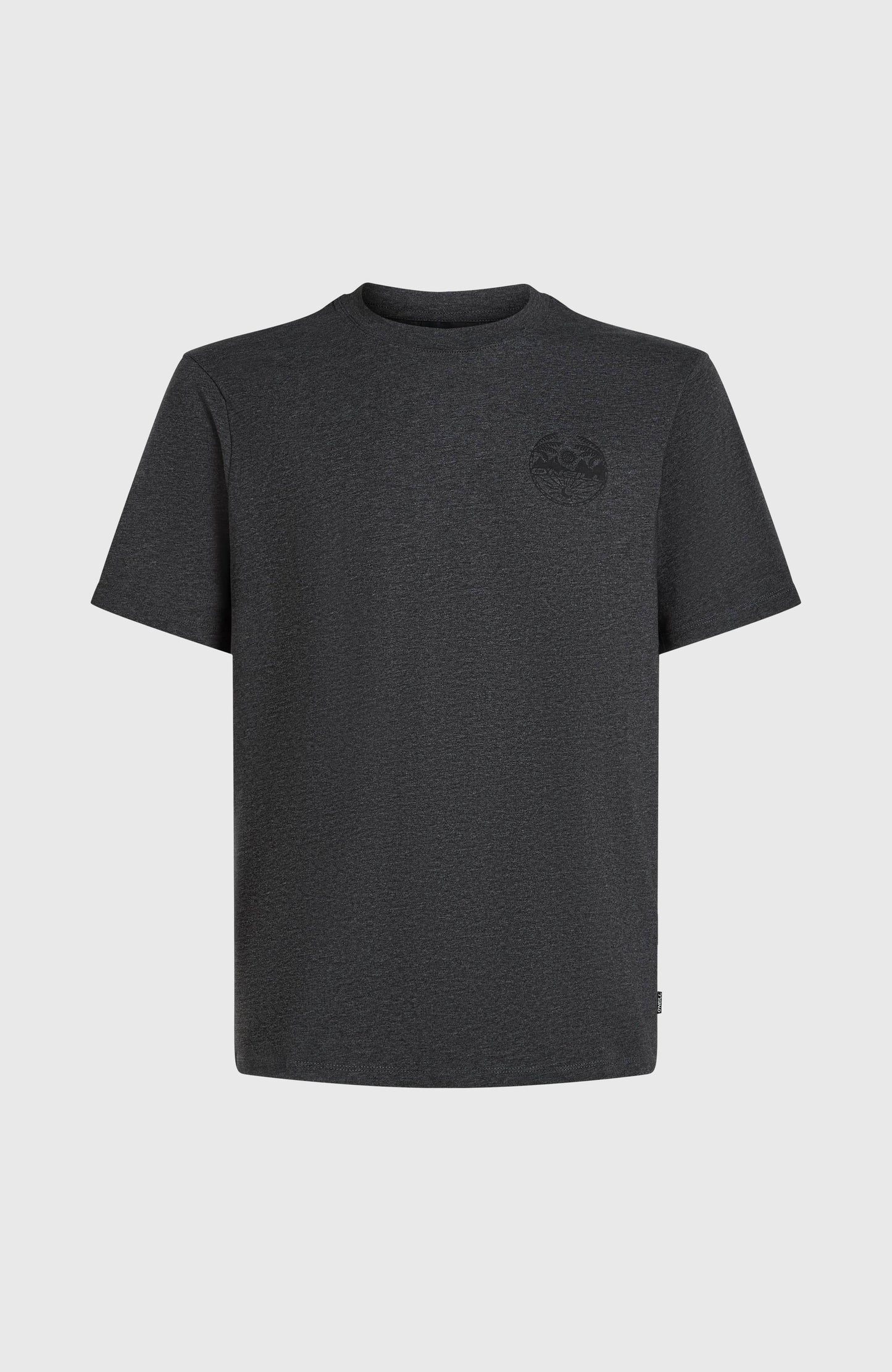 Back Print T-Shirt Men - Black Out Melange