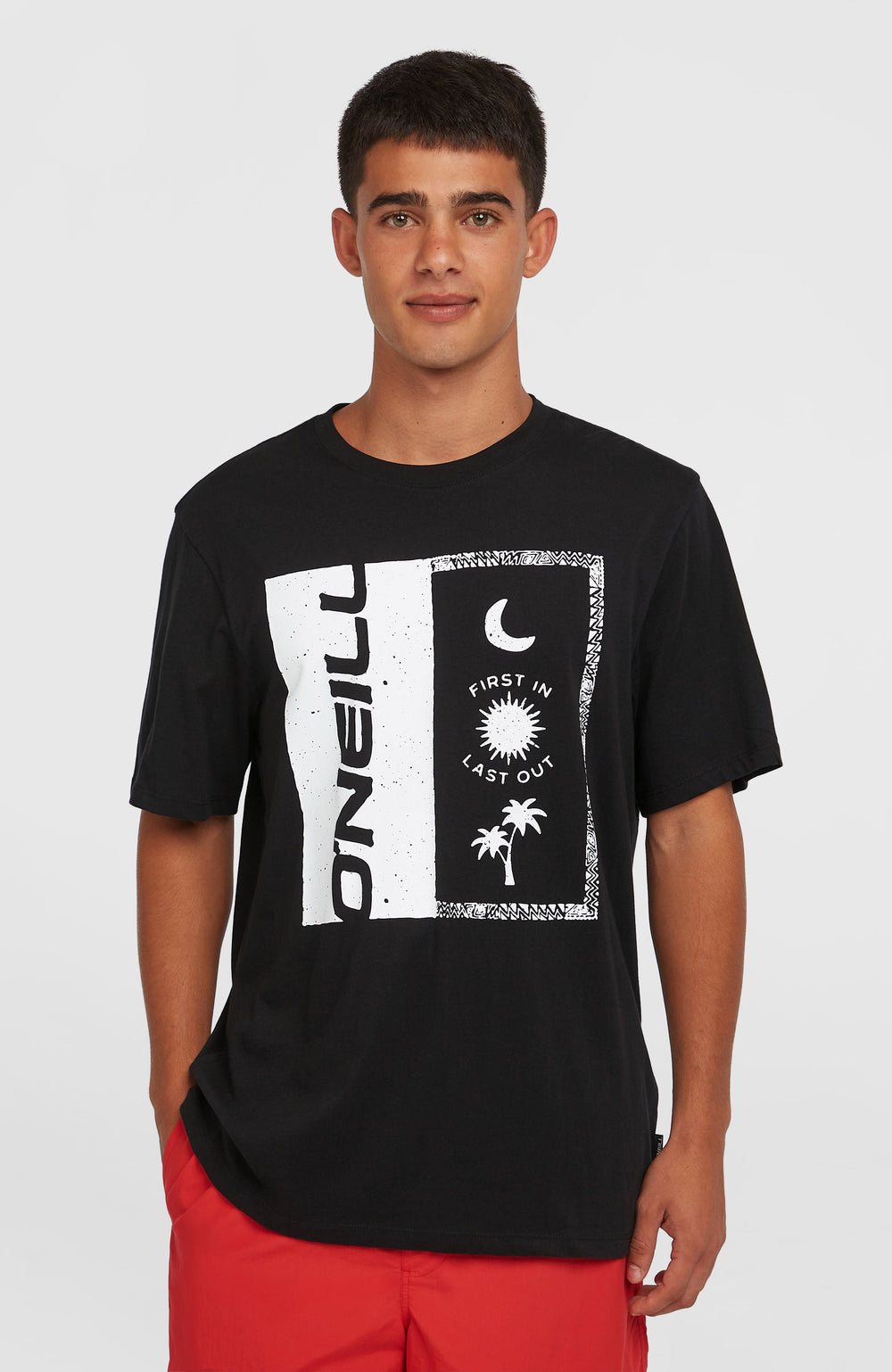 Front Print T-Shirt Men - Black Out