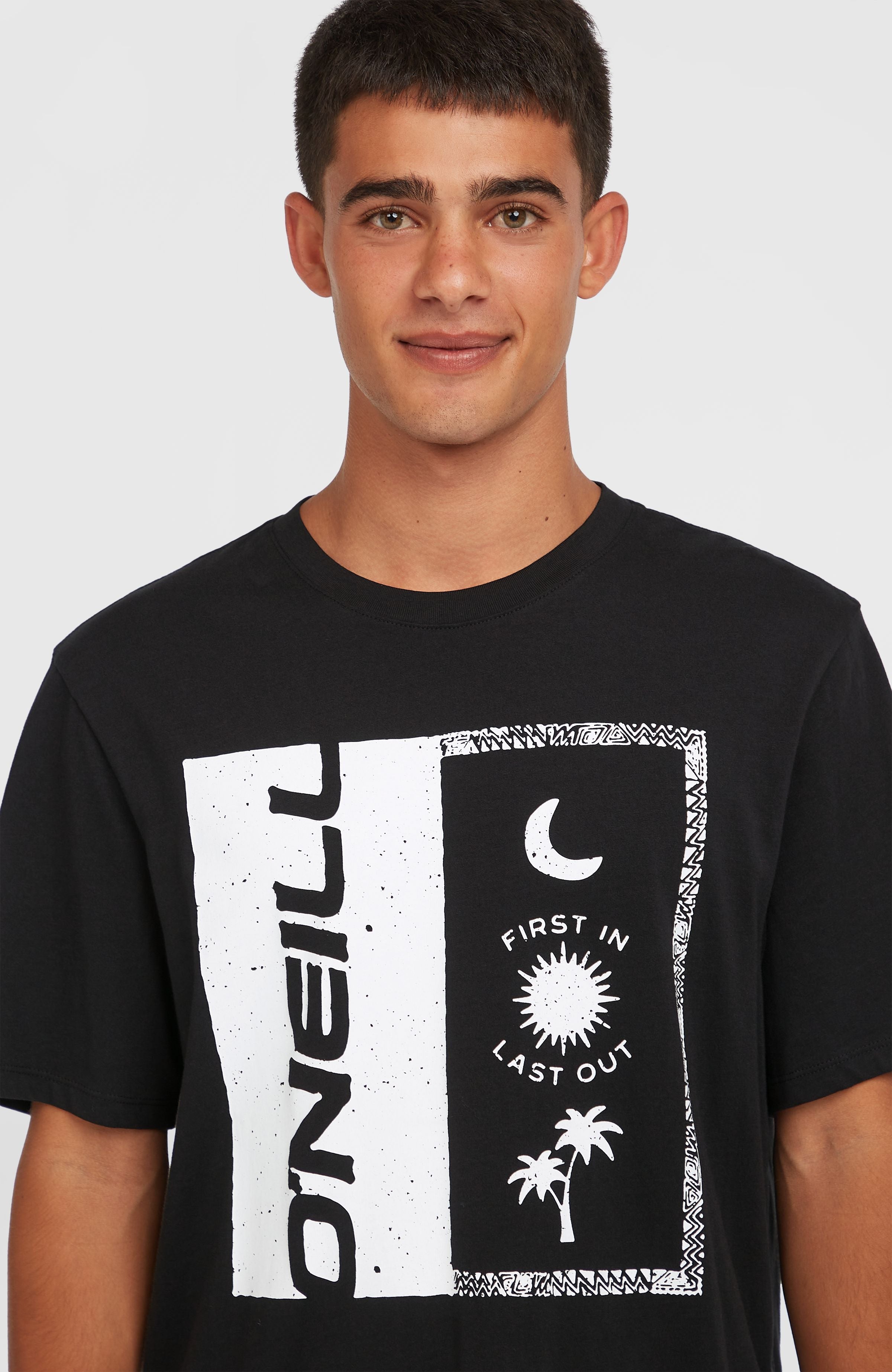 Front Print T-Shirt Men - Black Out