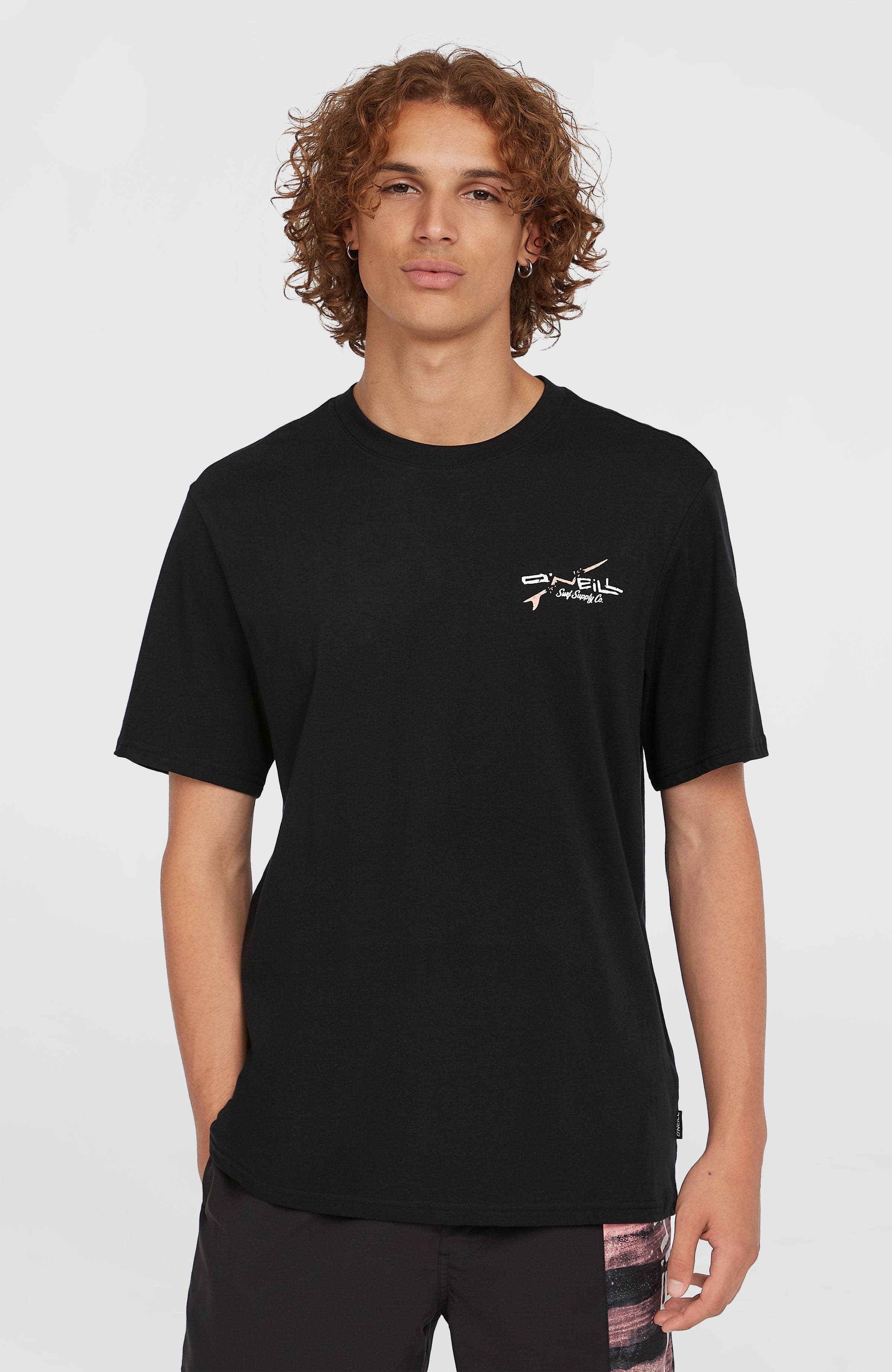 Retro Back Print T-Shirt Men - Black Out