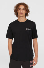 Retro Back Print T-Shirt Men - Black Out