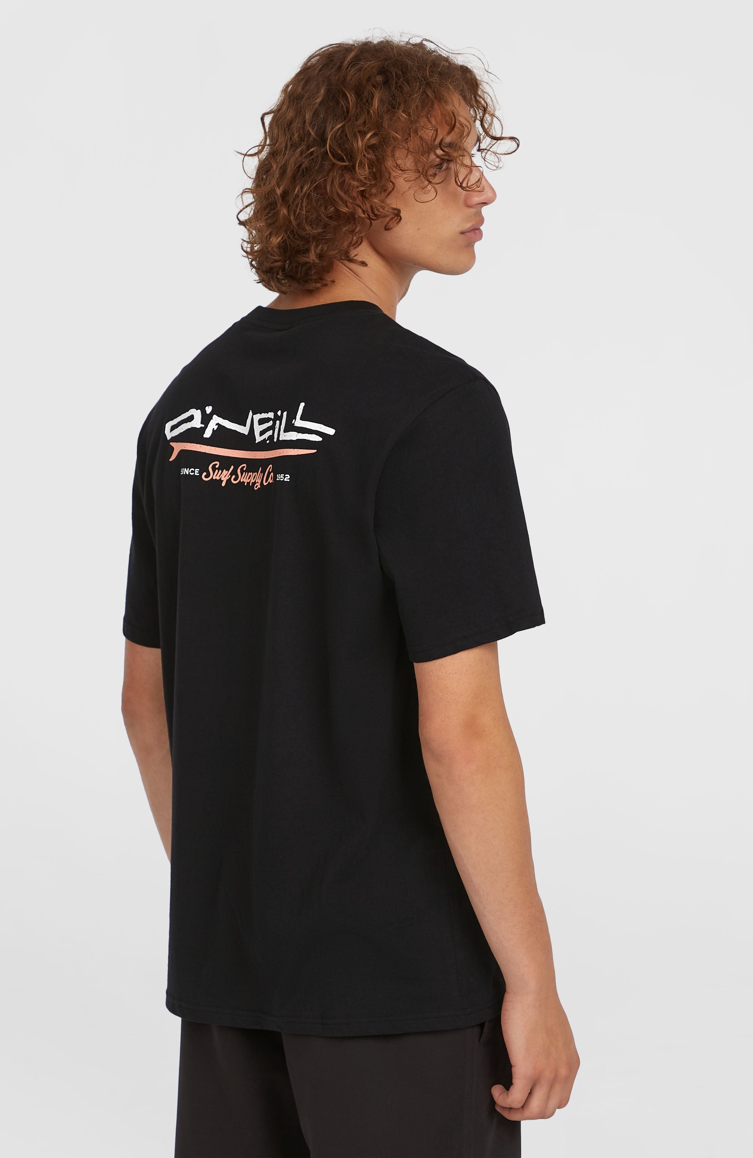 Retro Back Print T-Shirt Men - Black Out