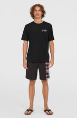 Retro Back Print T-Shirt Men - Black Out