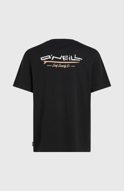 Retro Back Print T-Shirt Men - Black Out