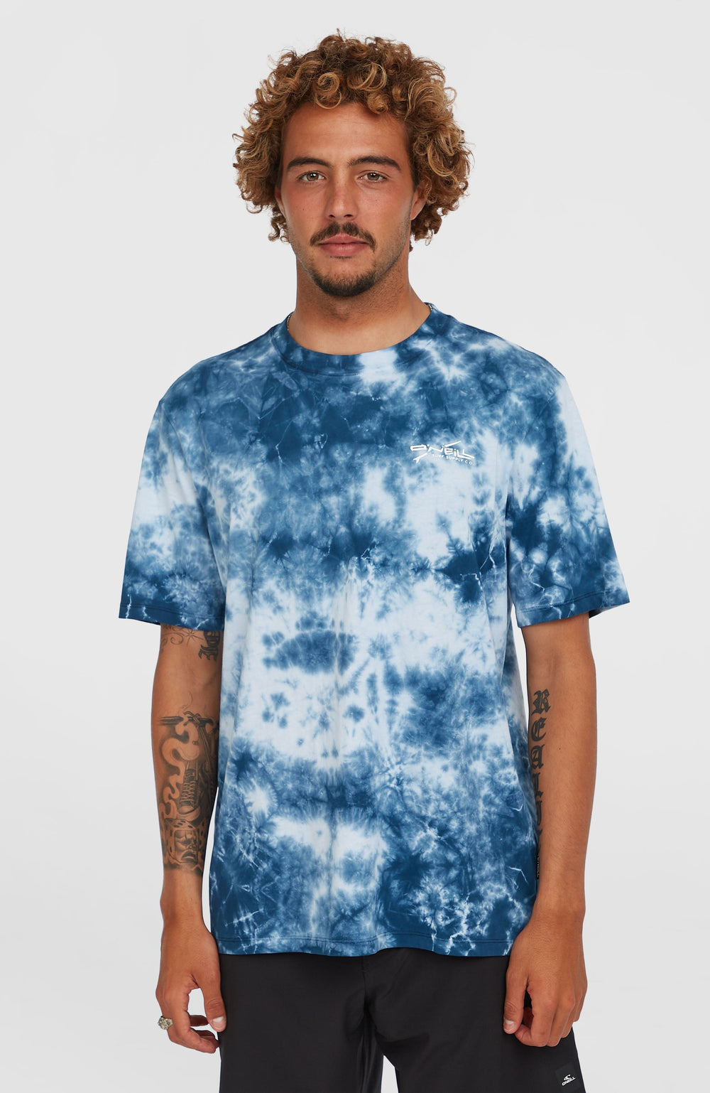 Tie Dye Graphic T-Shirt Men - Blue Tie Dye Print