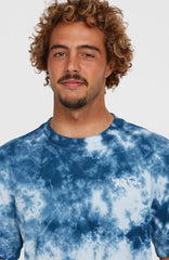 Tie Dye Graphic T-Shirt Men - Blue Tie Dye Print