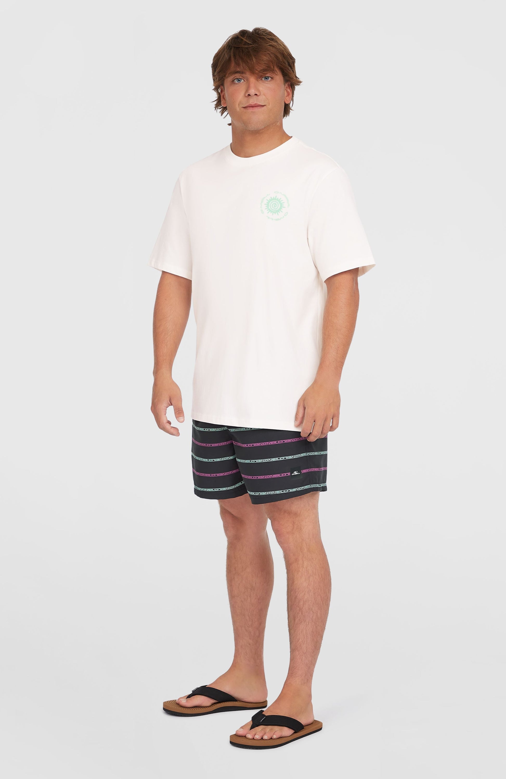 Chest Print T-Shirt Men - Snow White