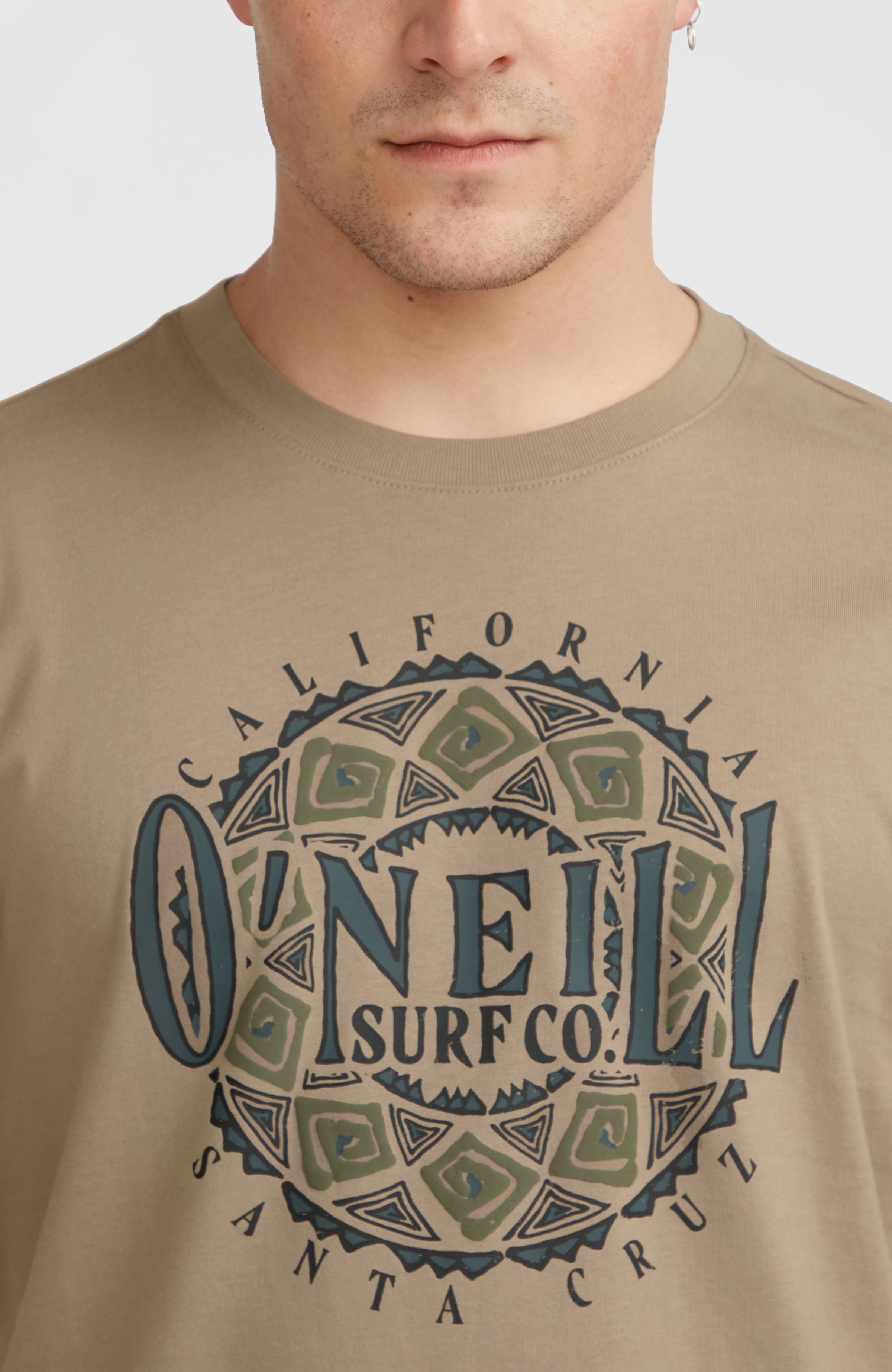 Ikat Graphic T-Shirt Men - Concrete