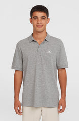 Slub Small Logo Polo Men - Silver Melee