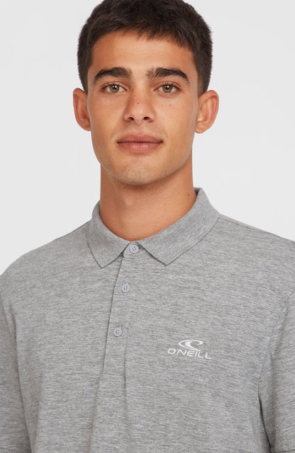 Slub Small Logo Polo Men - Silver Melee
