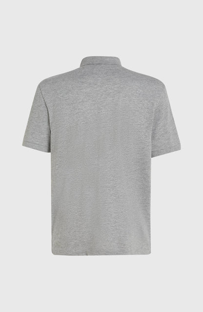 Slub Small Logo Polo Men - Silver Melee