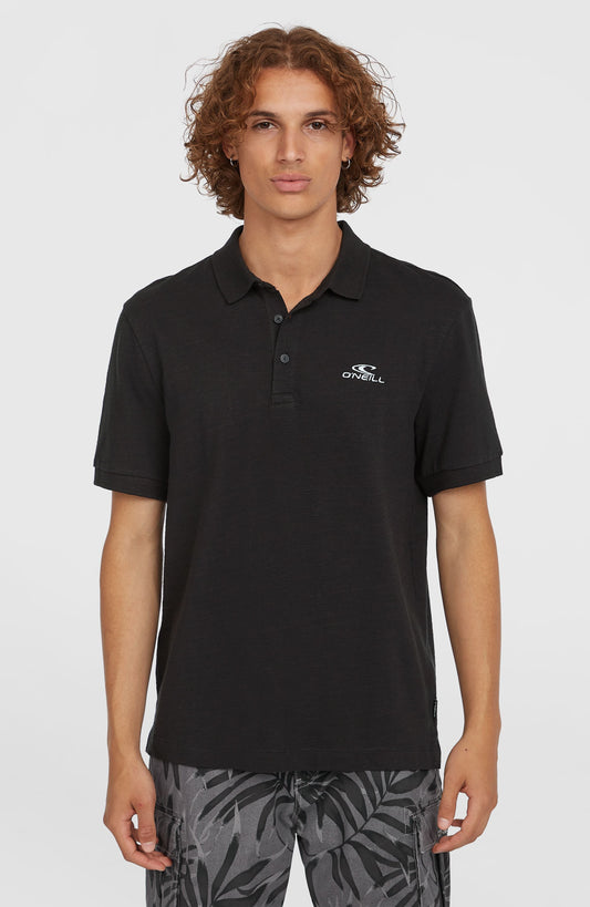 Slub Small Logo Polo Men - Black Out