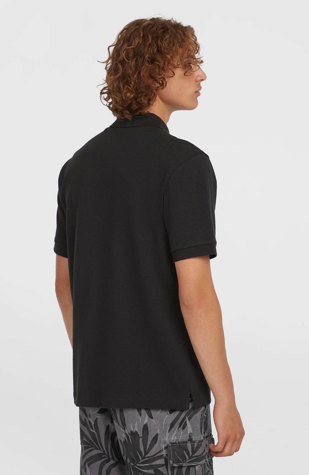 Slub Small Logo Polo Men - Black Out
