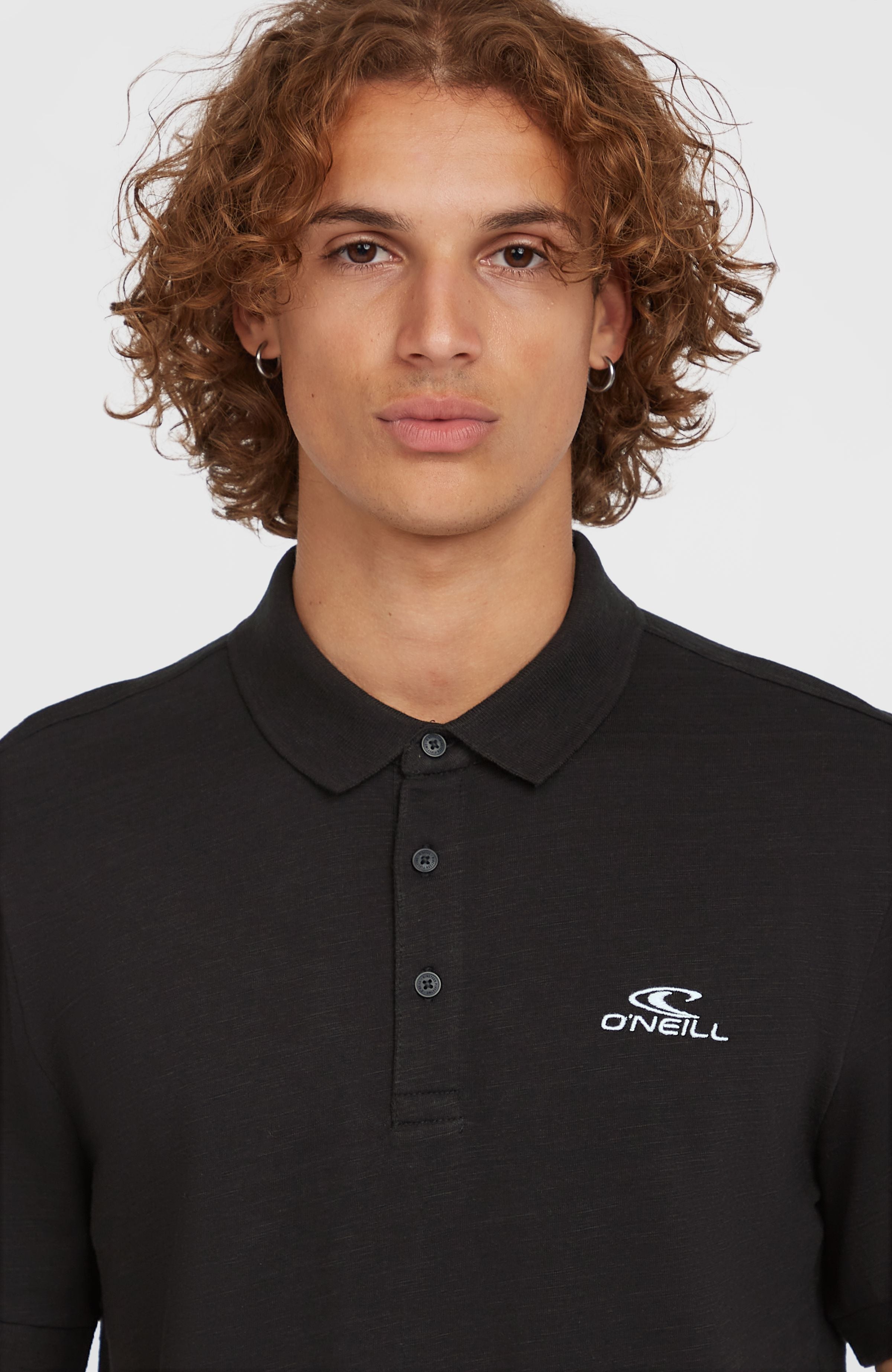 Slub Small Logo Polo Men - Black Out