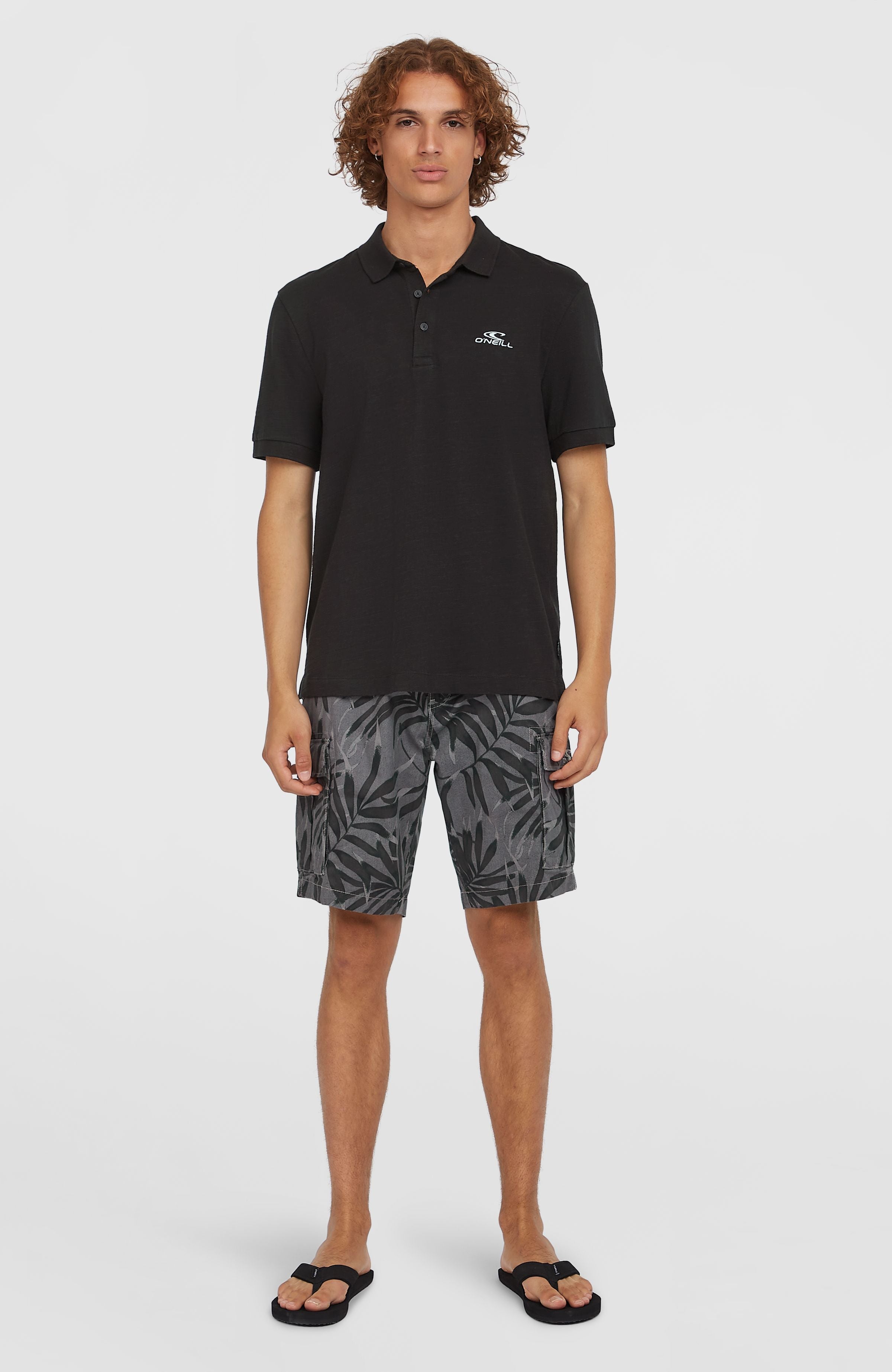 Slub Small Logo Polo Men - Black Out